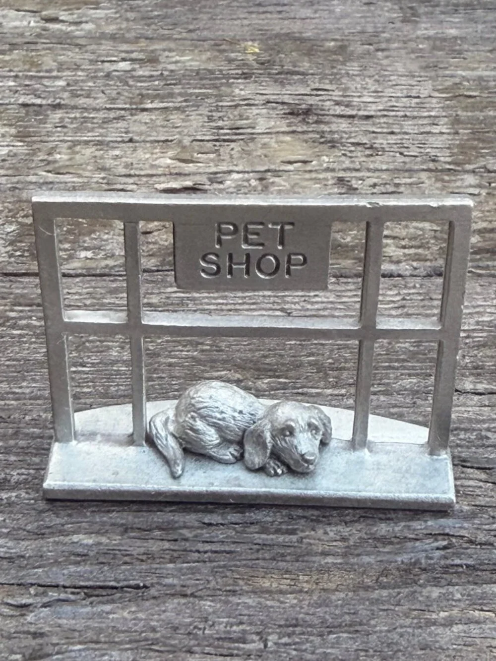 Pewter Spoontiques Pet Shop Dachshund Puppy Dog PP425